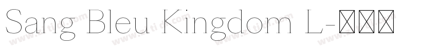 Sang Bleu Kingdom L字体转换